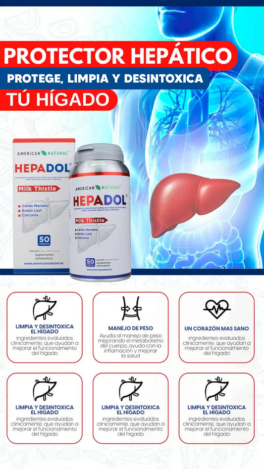 Hepadol - Ayuda a cuidar tu hígado y favorece una digestión más ligera.
