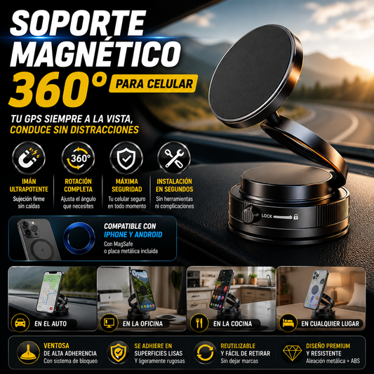 Soporte Magnético 360° para celular