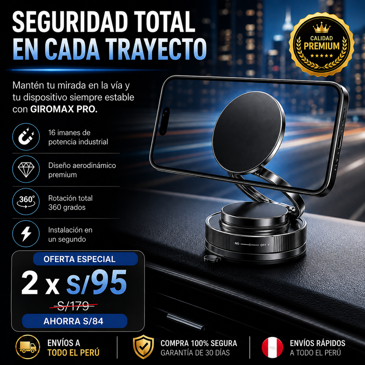Soporte Magnético 360° para celular